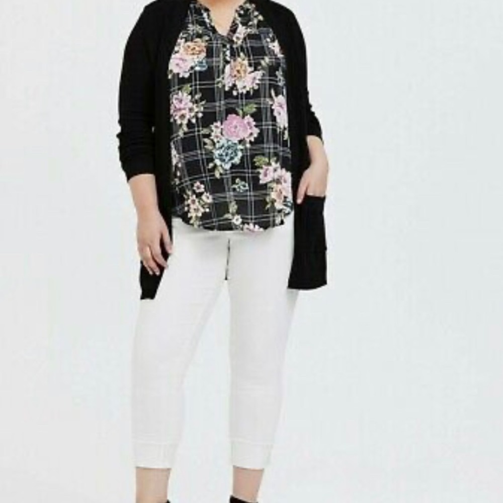 Torrid Harper Plaid Floral Sleeveless Tunic Top. Size 2